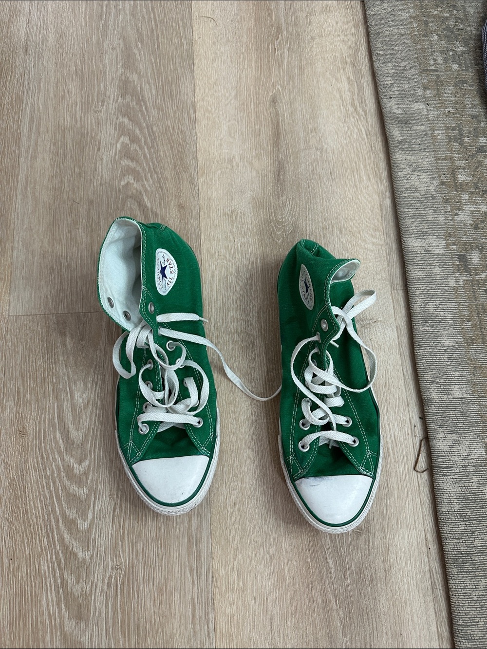 Converse Kids Green High-Top Sneakers with White Accents